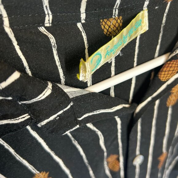 Angels By The Sea Hawaiian Pineapple Short Sleeve Button Up - Mens XL - Picture 10 of 10